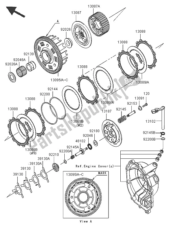 Solicite embrague repuestos para Kawasaki Ninja ZX 6R en